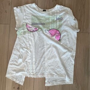 Free People - Graphic tee with open back